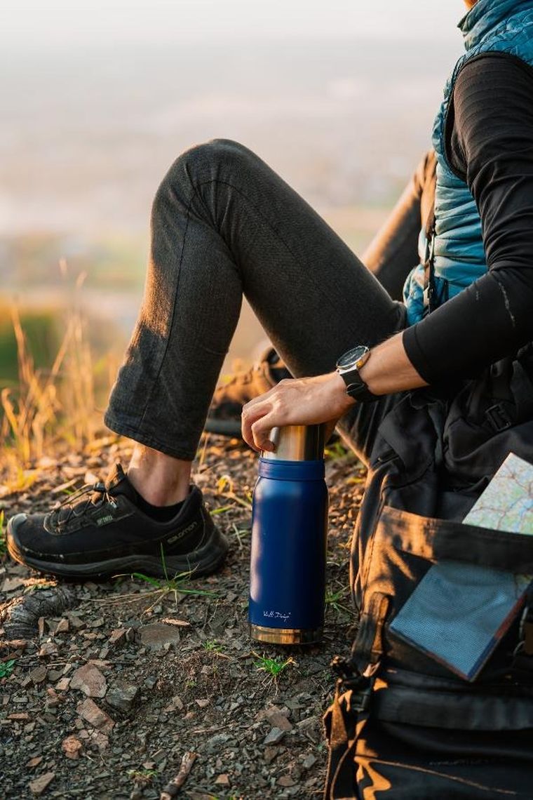 Vialli Design, Fuori, termos turystyczny, granatowy, 1l