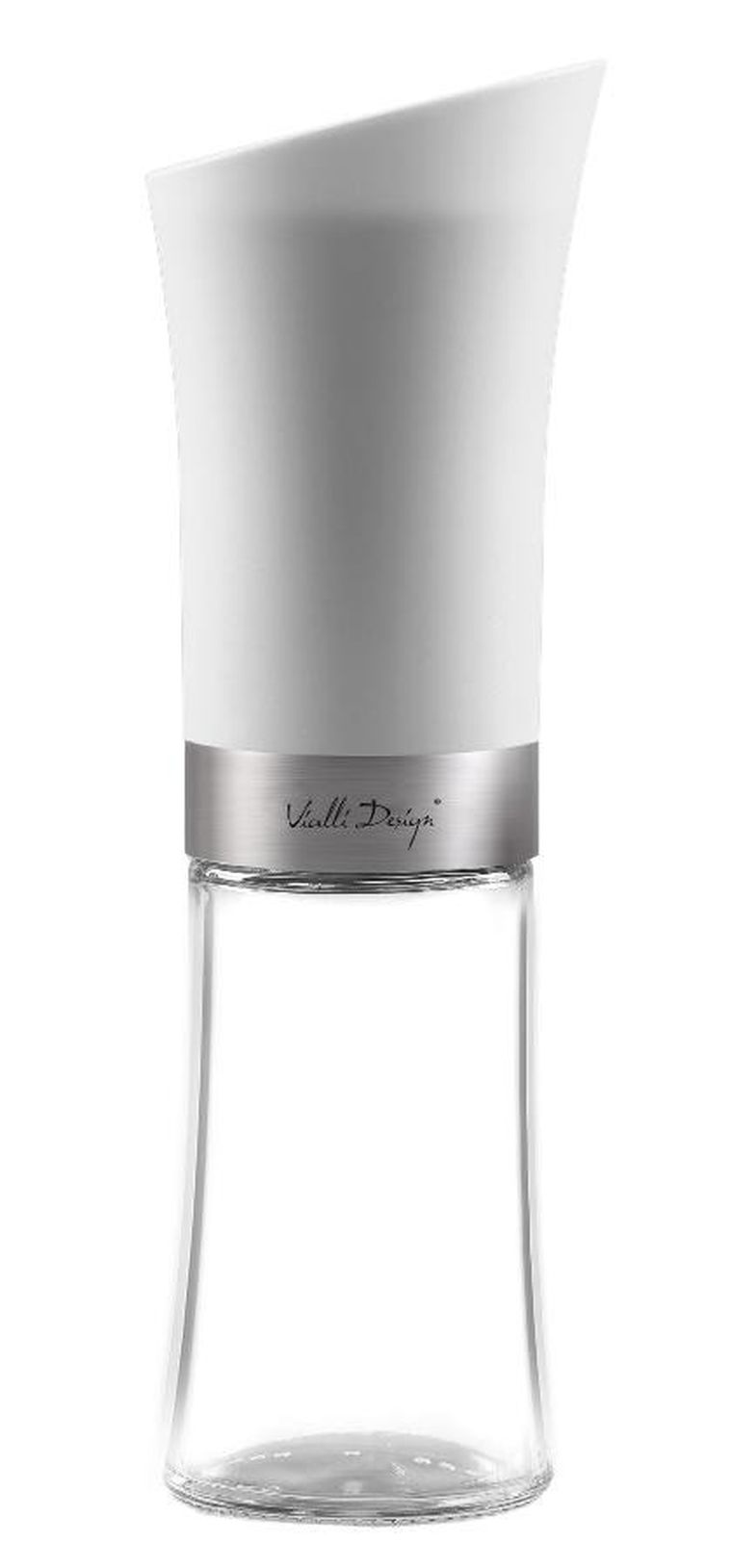 Vialli Design, grawitacyjny młynek do soli i pieprzu, elektryczny, biały, Livio