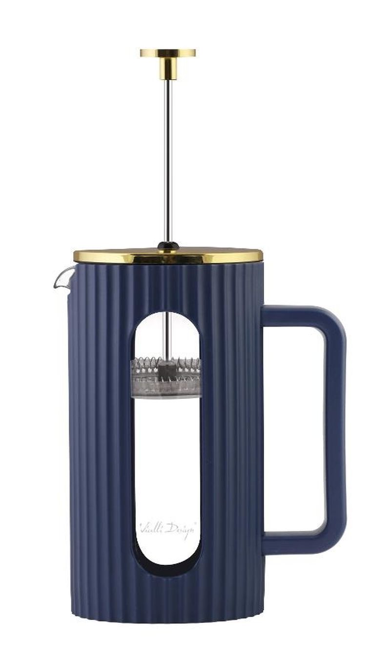 Vialli Design, Livio, zaparzacz do kawy i herbaty, indigo, 1000 ml