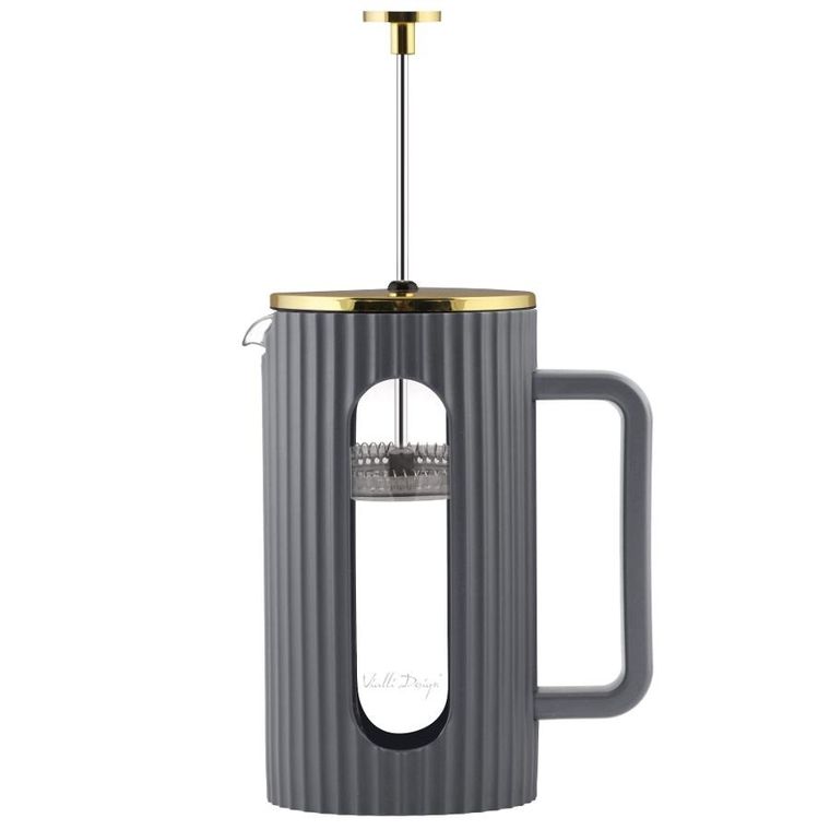 Vialli Design, Livio, zaparzacz do kawy i herbaty, szary, 1000 ml