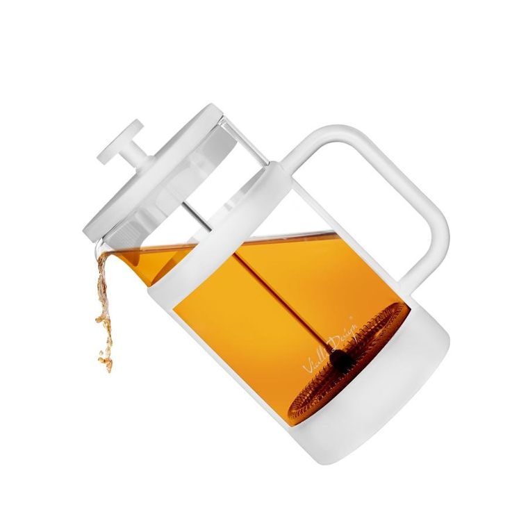 Vialli Design, Senso, zaparzacz do kawy i herbaty, biały, 1000 ml