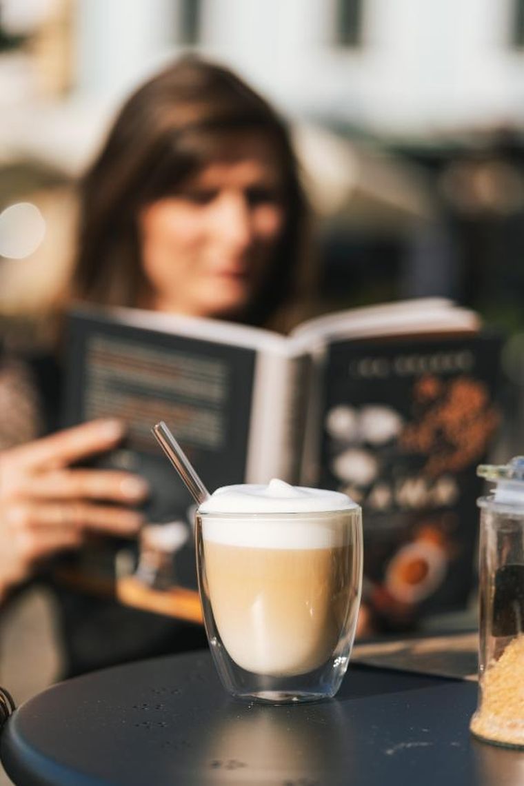 Vialli Design, Vita, szklanka z podwójną ścianką ze słomkami, 320 ml, 6 szt.