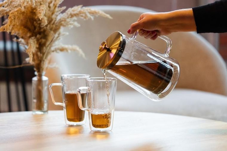 Vialli Design, zaparzacz do herbaty, 1000 ml, Diva złoty mat