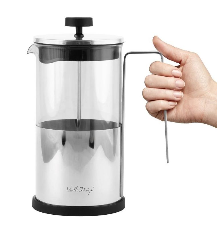 Vialli Design, zaparzacz do kawy i herbaty, 1000 ml, Diamante srebrny