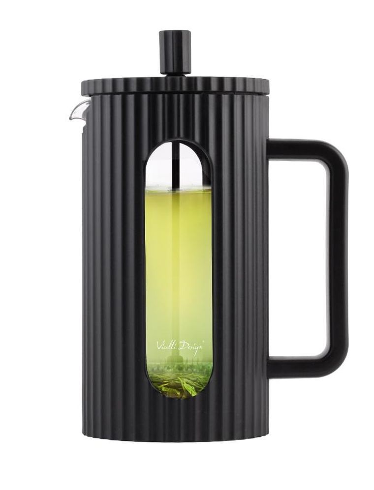 Vialli Design, zaparzacz do kawy i herbaty, 1000 ml, Livio czarny