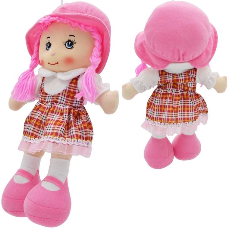 Victoria Sport, lalka szmaciana z dżwiękiem, różowa