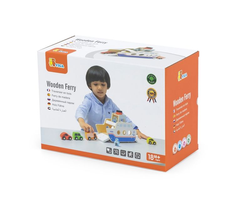 Viga, drewniany prom, transporter samochodowy