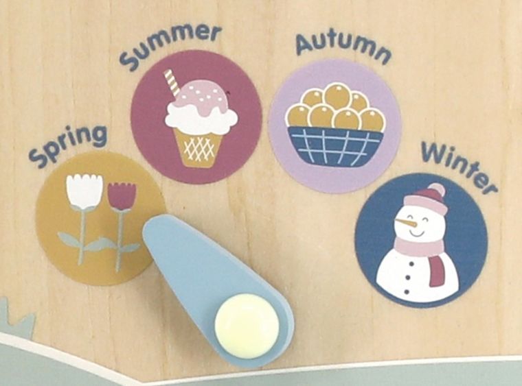 Viga, Kalendarz i zegar, zabawka drewniana