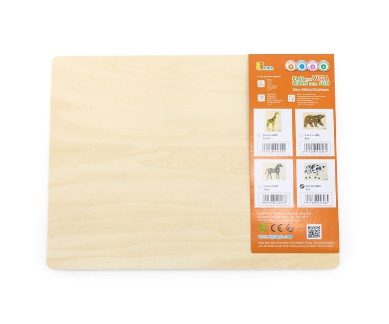 Viga, Krowa, układanka na podkładce z uchwytami, 8 elementów