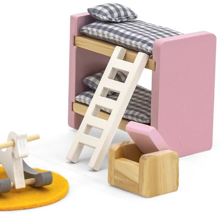 Viga, PolarB, zestaw mebelków do domku dla lalek, pokój malucha