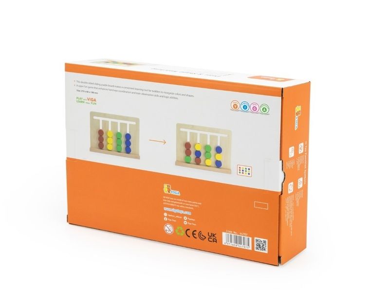 Viga, tabliczka drewniana, dopasowanie kolorów i kształtów