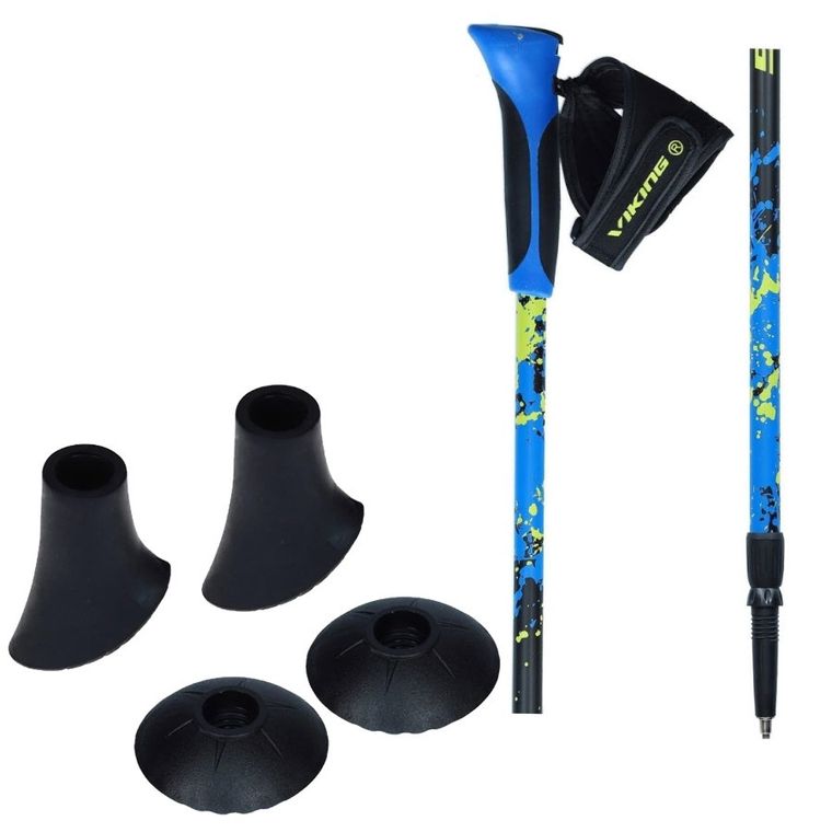 Viking Ruten Pro, kije do nordic walking, niebiesko-limonkowe
