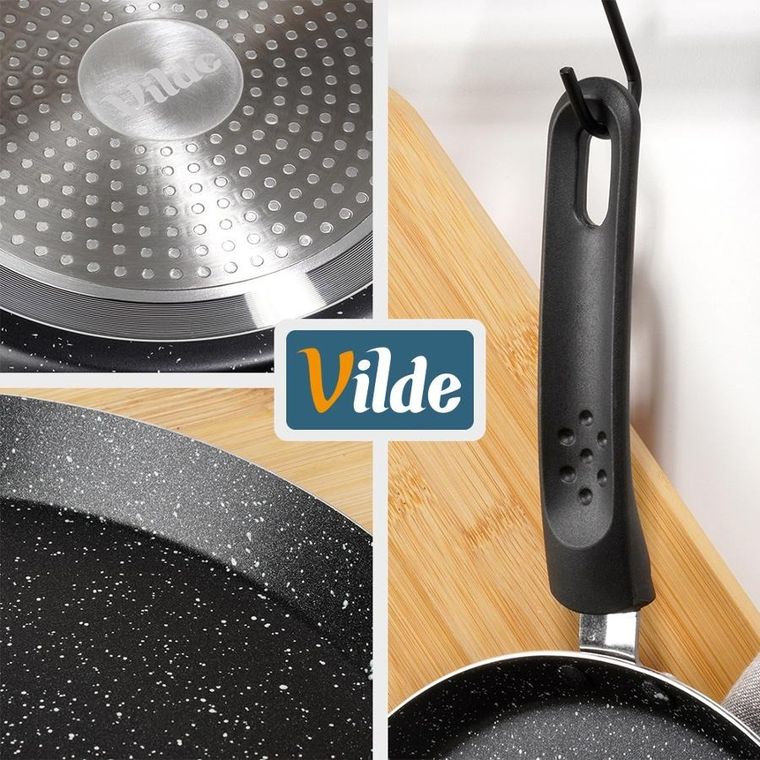 Vilde, Basic Line, patelnia do naleśników, granitowa, 28 cm