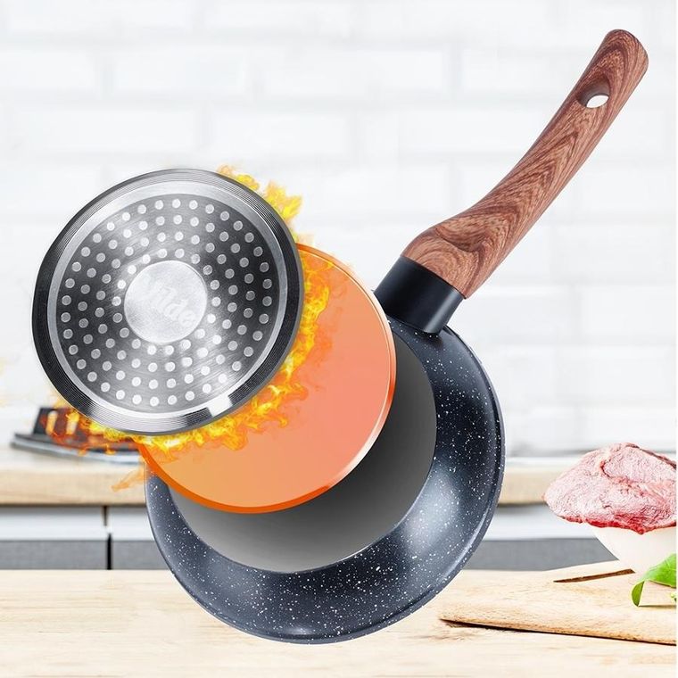 Vilde, Black&Wood, patelnia granitowa, 16 cm