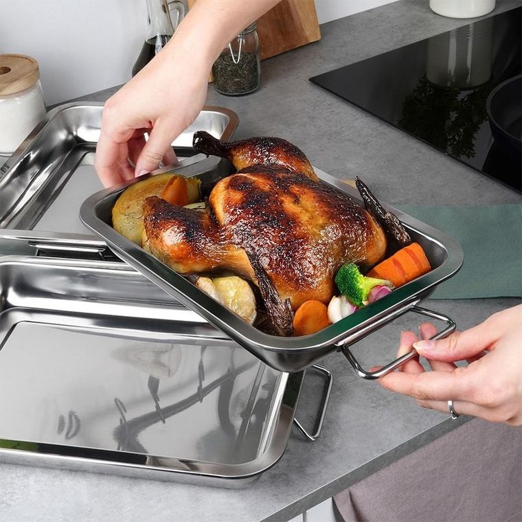 Vilde, brytfanna stalowa prostokątna, 3 szt.