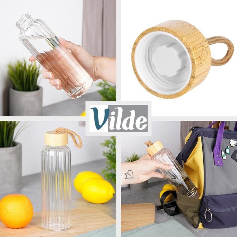 Vilde, butelka na wodę, szklana, 500 ml