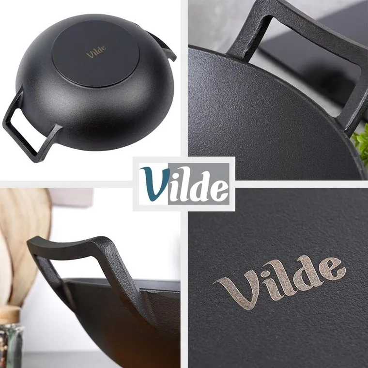 Vilde, Cast Line, patelnia wok, żeliwna, 32 cm