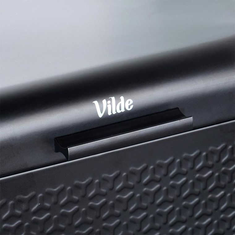 Vilde, chlebak stalowy, czarny, 34-20-15 cm