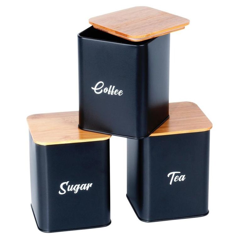 Vilde, chlebak z pojemnikami, metalowy, 4 elementy