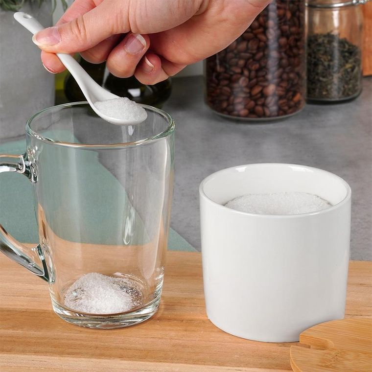 Vilde, cukierniczka ceramiczna, biała