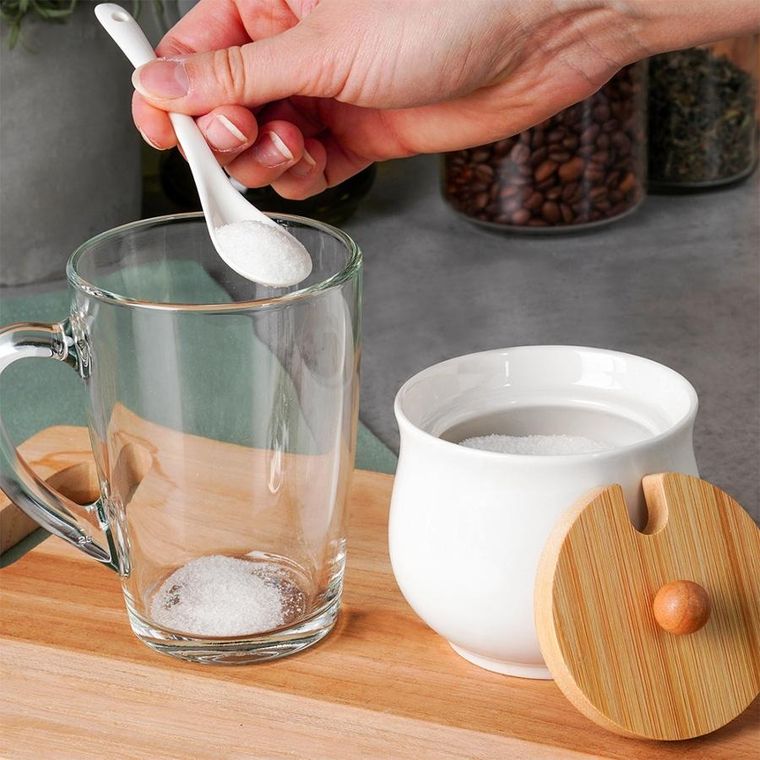 Vilde, cukierniczka ceramiczna, biała