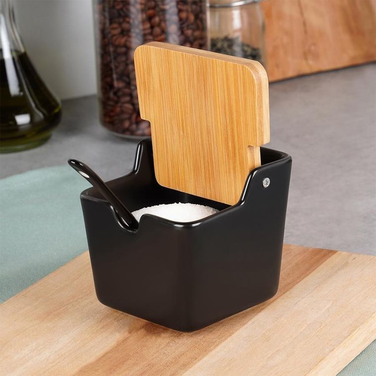 Vilde, cukierniczka ceramiczna, czarna, 250 ml