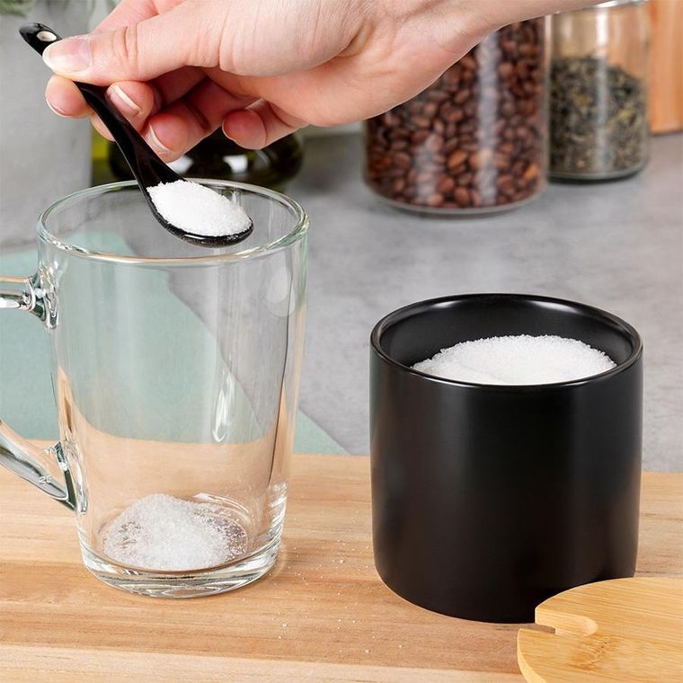 Vilde, cukierniczka ceramiczna, czarna