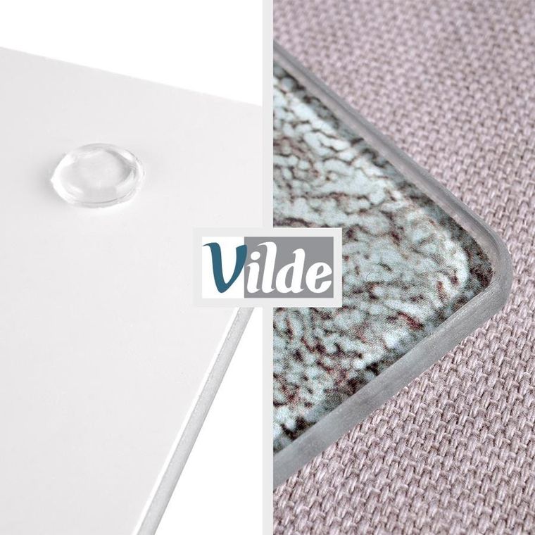 Vilde, deska do krojenia i osłona kuchenki, szklana, 60-52 cm, 2 szt.