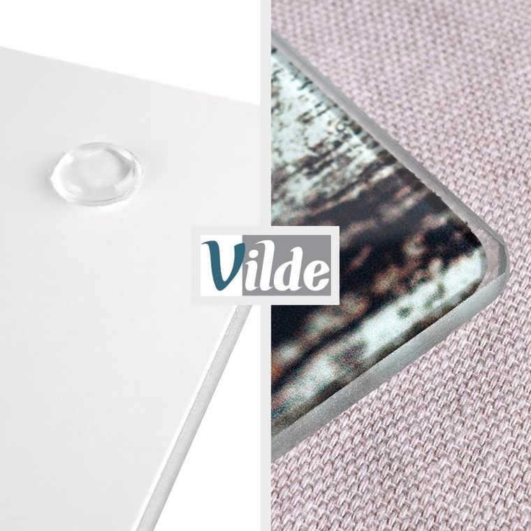 Vilde, deska do krojenia i osłona kuchenki, szklana, 60-52 cm, 2 szt.