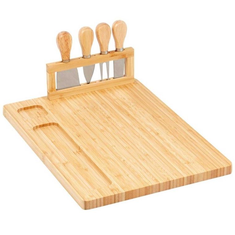 Vilde, deska do serów z nożami, bambusowa, 5 elementów