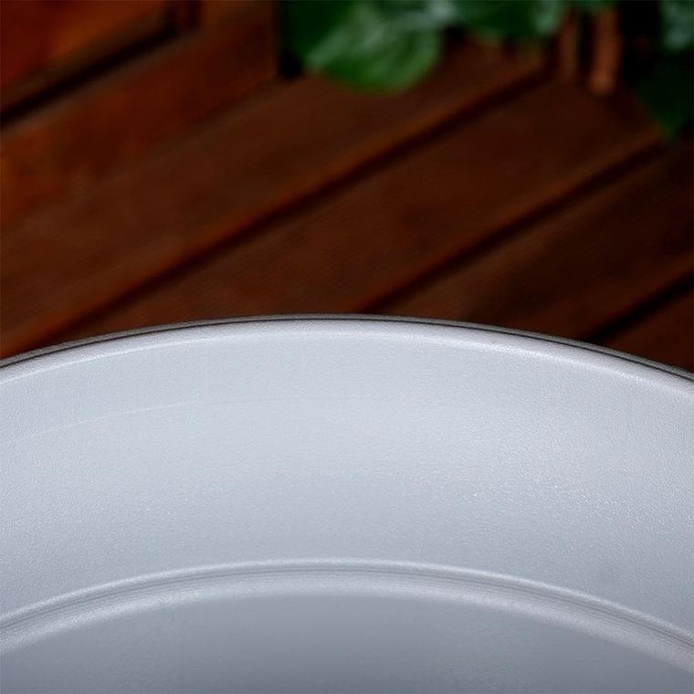 Vilde, doniczka ogrodowa plastikowa, okrągła, szara, 38-34 cm