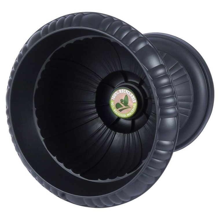 Vilde, doniczka ogrodowa plastikowa, szara kielich, 39-36 cm