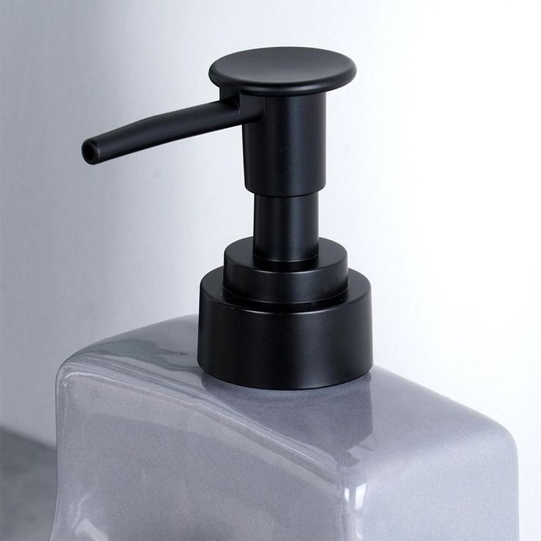 Vilde, dozownik płynu do naczyń z pojemnikiem na gąbkę i z gąbką ceramiczny, szary, 400 ml