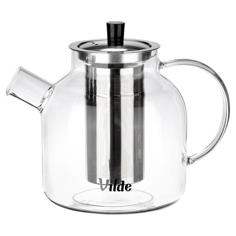 Vilde, dzbanek z zaparzaczem do herbaty, żaroodporny, szklany, 1,2 l