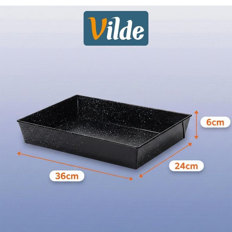 Vilde, forma do pieczenia, granitowa, 36-24-6 cm