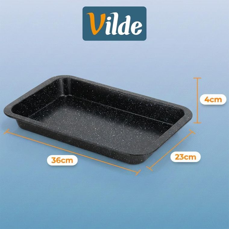 Vilde, forma do pieczenia, z pokrywką, granitowa, 36-23-4,5 cm