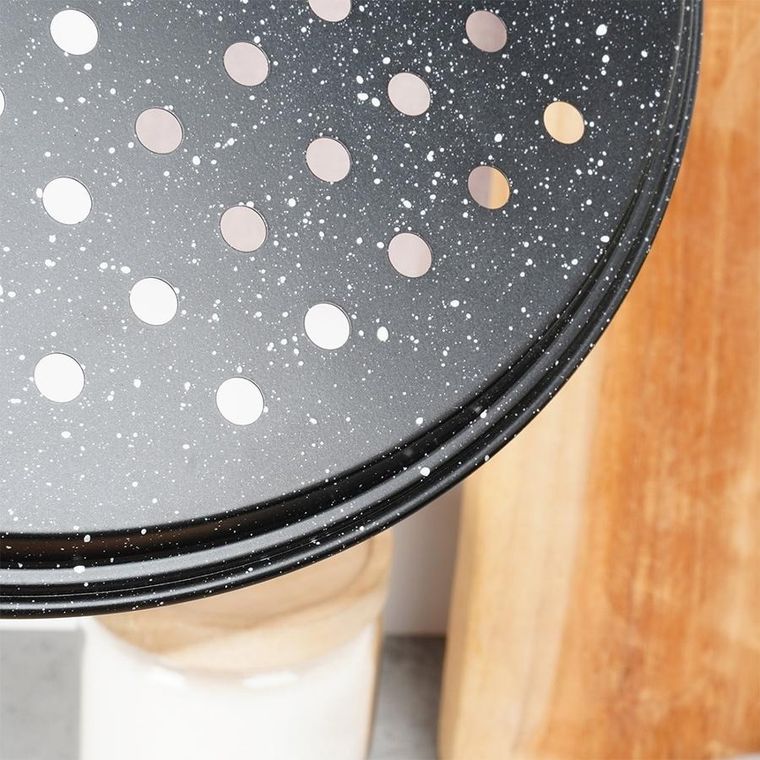 Vilde, forma do pizzy, granitowa, perforowana, 28 cm