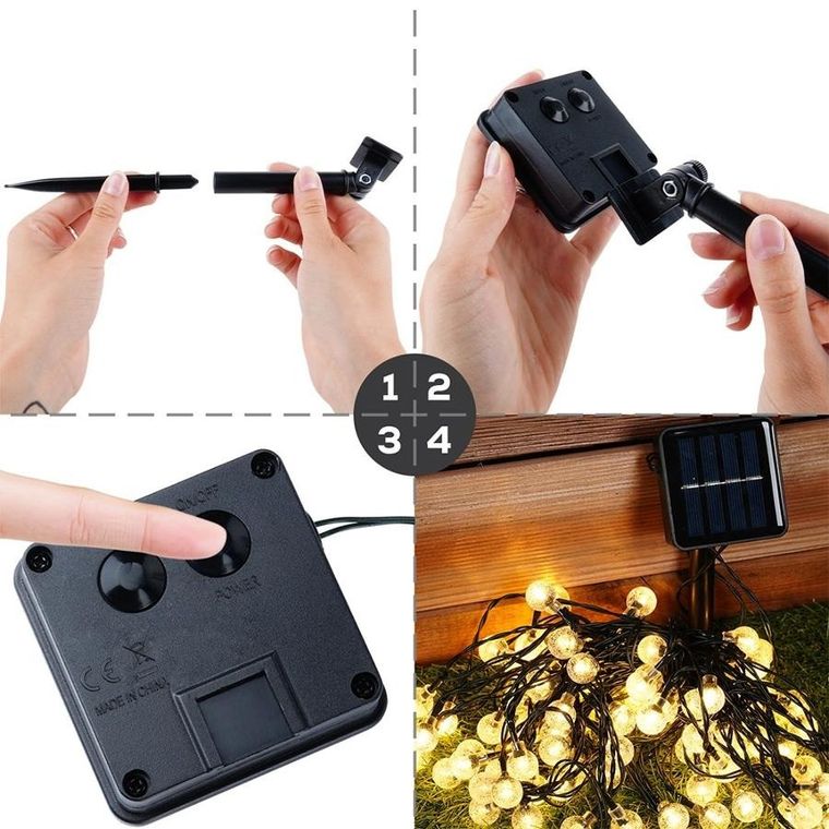 Vilde, girlanda ogrodowa solarna LED, 10m, 100 szt.