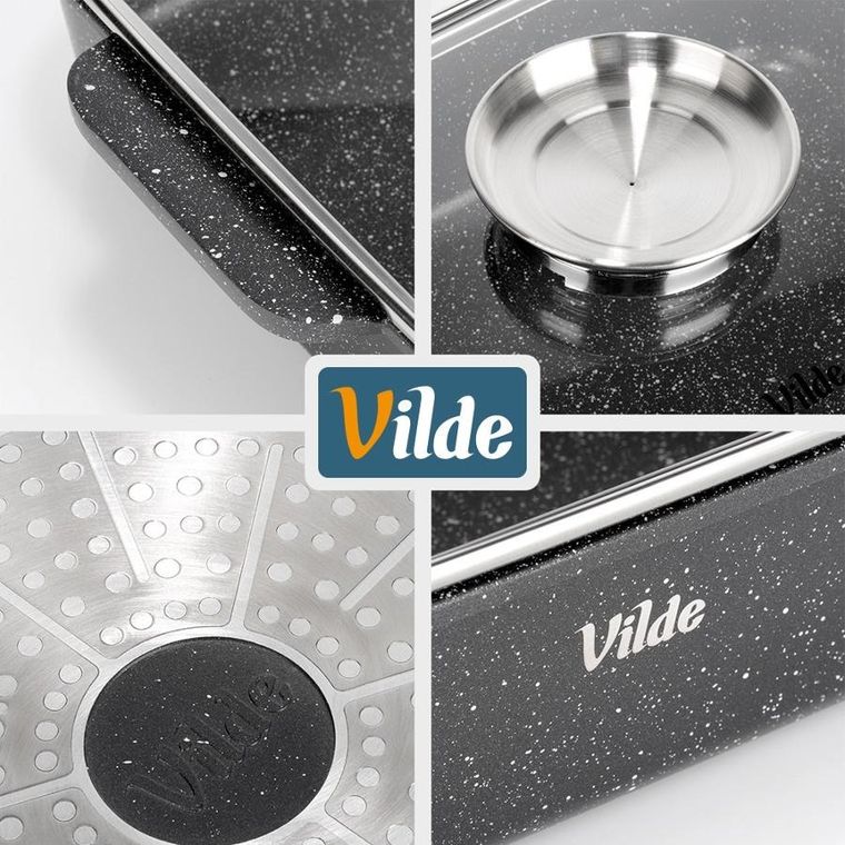 Vilde, Granitica, brytfanna granitowa z pokrywką, 3,5l, 35-23-12 cm