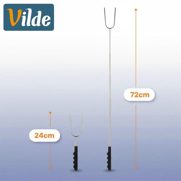 Vilde, kij na ognisko, rozkładany stalowy, 24-72 cm