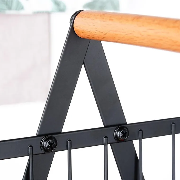 Vilde, koszyk na owoce metalowy, czarny, 3-poziomowy