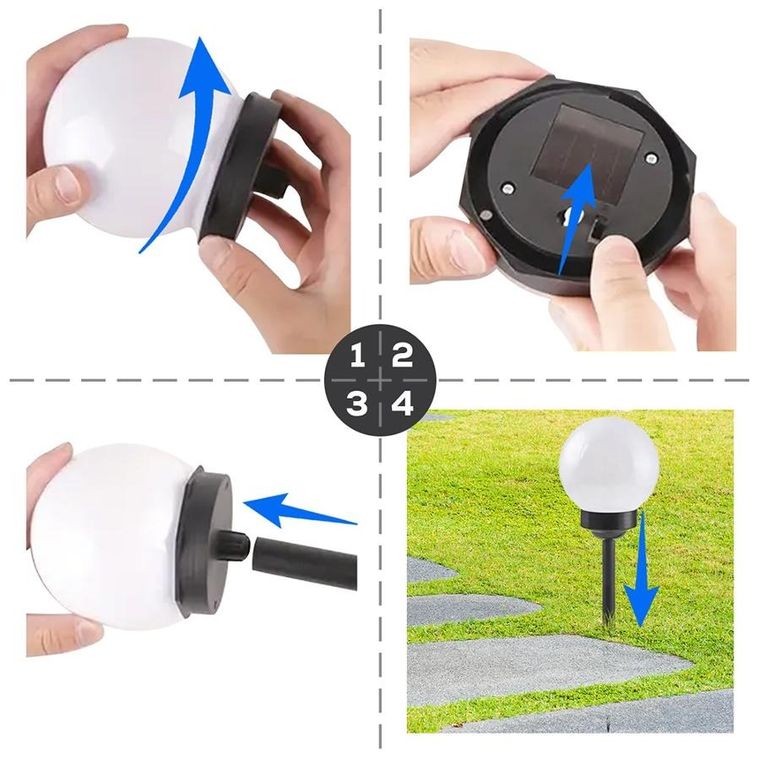 Vilde, lampki ogrodowe solarne LED, wbijane, 33,5 cm, 6 szt.