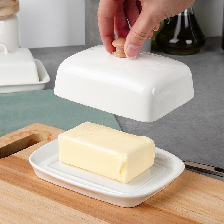 Vilde, maselniczka ceramiczna, biała