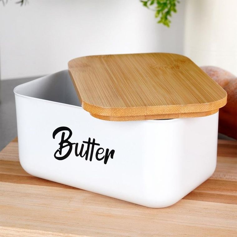 Vilde, maselniczka stalowa, biała