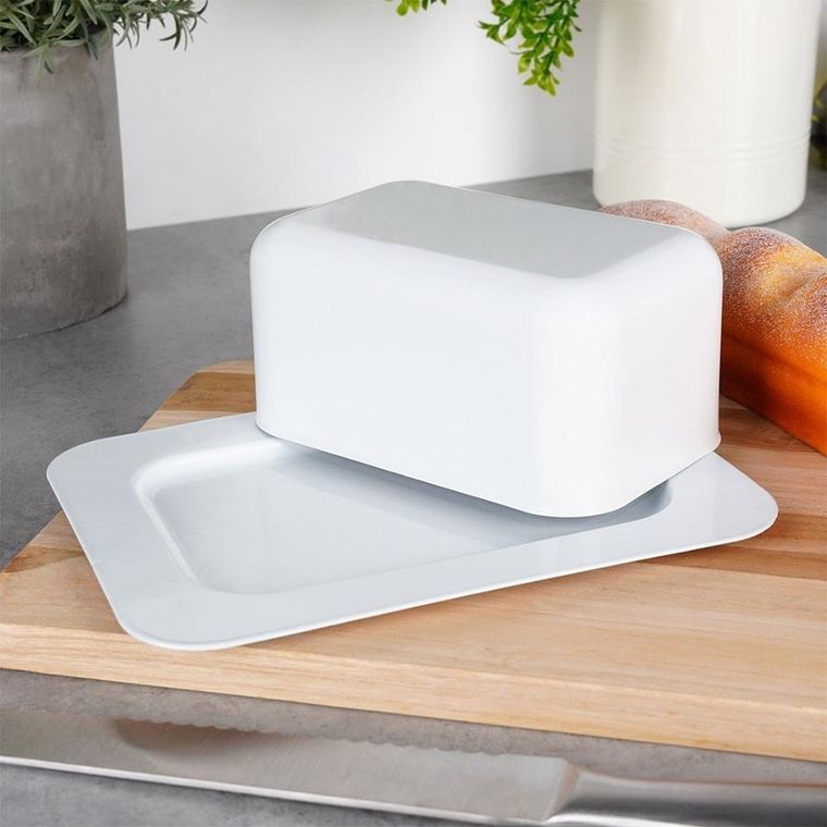 Vilde, maselniczka stalowa, biała