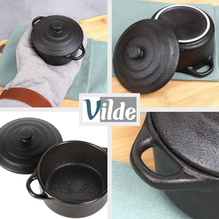 Vilde, miseczka do zapiekania, porcelanowa z pokrywką, 150 ml