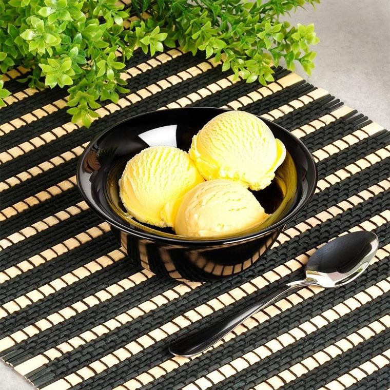 Vilde, miseczki szklane, czarne, 300 ml, 6 szt.