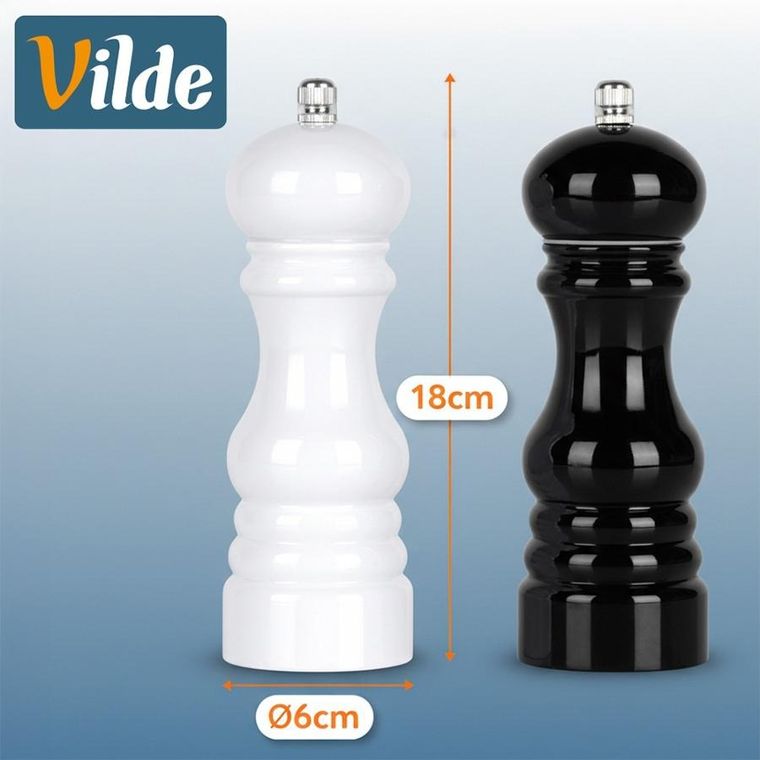 Vilde, młynek do pieprzu i soli, 18 cm, 2 szt.