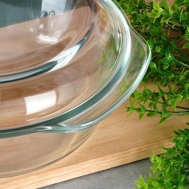 Vilde, naczynie żaroodporne z pokrywką, szklane, 2 l+750 ml