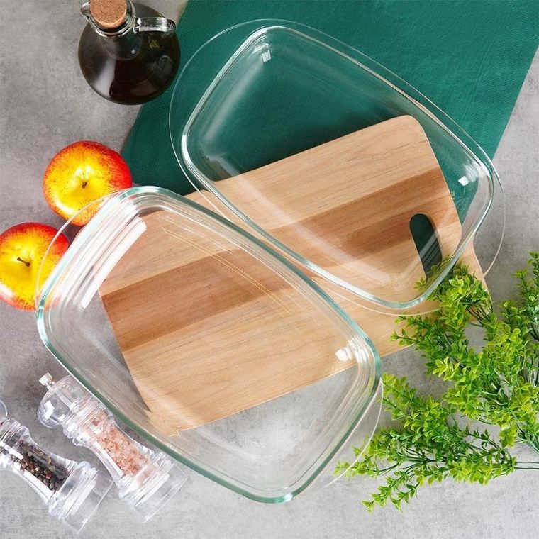 Vilde, naczynie żaroodporne z pokrywką, szklane, 3+1.5 l